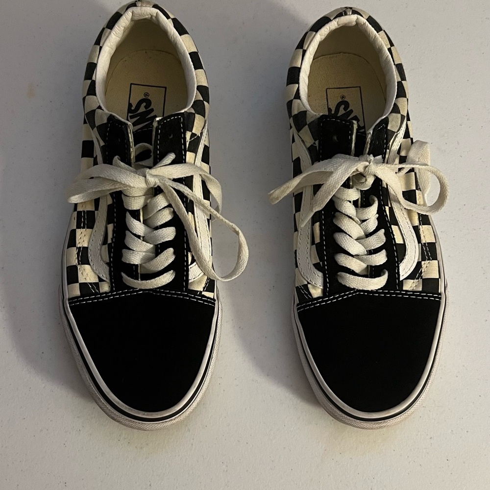 Checkered Black and White Van Sneakers